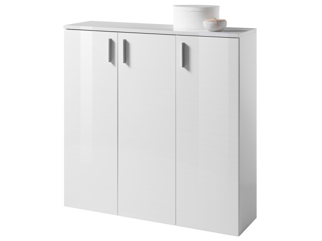 Schuhschrank >Leupold< in Weiß - 120x120x35cm (BxHxT)