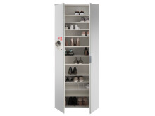 Schuhschrank >Leupold< in Weiß - 80x190x35cm (BxHxT)