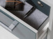 Rollcontainer >Olivia< in lichtgrau aus Glas - 40x56x40cm (BxHxT)