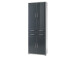 Aktenschrank >Olivia< in lichtgrau aus Glas - 79x220x35cm (BxHxT)