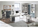 Aktenschrank >Olivia< in lichtgrau aus Glas - 79x220x35cm (BxHxT)