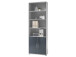 Aktenschrank >Olivia< in lichtgrau aus Glas - 79x220x35cm (BxHxT)