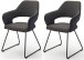 Esszimmerstuhl >Northampton I< (2-er Set) in Anthrazit - 58x87x59 (BxHxT)
