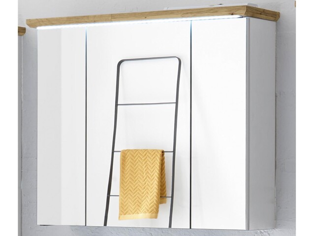 Spiegelschrank >Tomlin< in Weiß - 84x70x24cm (BxHxT)