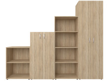 Aktenregal >Trio< in Sonoma-Eiche - 57x77x33cm (BxHxT)