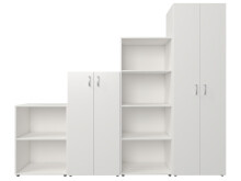 Aktenschrank >Trio< in Weiß - 57x186,5x34,5cm (BxHxT)