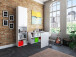 Aktenschrank >Trio< in Weiß - 57x226x34,5cm (BxHxT)