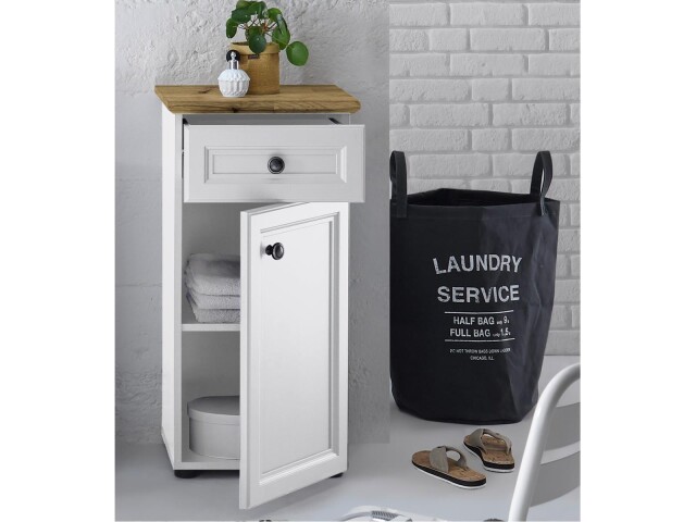 Unterschrank >Tomlin< in Weiß - 41x83x32cm (BxHxT)