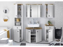 Unterschrank >Tomlin< in Weiß - 41x83x32cm (BxHxT)