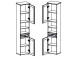 Badezimmer-Set >Tomlin< (5-teilig) in Weiß - 205x191x47cm (BxHxT)