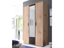 Kleiderschrank >Cilli< in Anthrazit -...