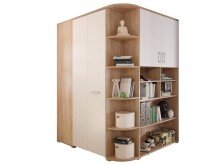 Kleiderschrank >Lasmos< begehbar, in Sonoma-Eiche - 146x198x133cm (BxHxT)