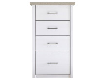 Kommode >Lebbie< in Pinie Weiß - 60x101x43cm (BxHxT)