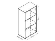 Büro-Set >Trio< in Weiß - 121x76x33cm (BxHxT)