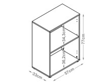 Büro-Set >Trio< in Weiß - 228.1x76x34.5cm (BxHxT)