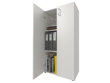 Büro-Set >Trio< in Weiß - 228.1x76x34.5cm (BxHxT)
