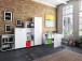 Büro-Set >Trio< in Weiß - 228.1x76x34.5cm (BxHxT)