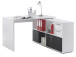 Büro-Set >Trio< in Weiß - 228.1x76x34.5cm (BxHxT)