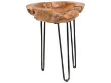 Beistelltisch >Tinobu< in natur aus Metall -...