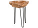 Beistelltisch >Tinobu< in natur aus Metall - 40x52x40cm (BxHxT)