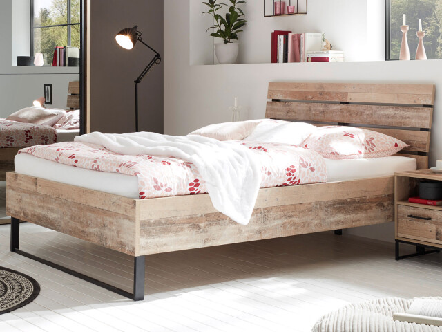 Bett >Renfrew< in Old Style hell - 146x100x213cm (BxHxT)