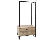 Kompaktgarderobe >Renfrew< in Old Style hell aus Metall - 76x154x50cm (BxHxT)