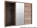 Schwebetürenschrank >Renfrew< in Old Style hell - 270x210x63cm (BxHxT)