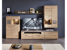 TV-Board >Springhill< in Artisan Eiche aus Metall - 140x51x47cm (BxHxT)