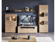 TV-Board >Springhill< in Artisan Eiche aus Metall - 140x51x47cm (BxHxT)