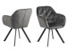 Armlehnstuhl >Lorin I< in Dunkelgrau aus Metall - 57,5x81,5x61,5cm (BxHxT)