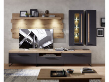 Wandboard >Lewes< in Artisan Eiche - 202x93x24cm (BxHxT)