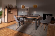 Highboard >Arvada< in Artisan Eiche aus MDF - 120x140x40cm (BxHxT)