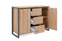 Kommode >Arvada< in Artisan Eiche aus MDF - 120x88x40cm (BxHxT)