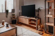 TV-Schrank >Arvada< in Artisan Eiche aus MDF - 160x55x40cm (BxHxT)
