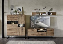 Wandboard >Manhattan< in Haveleiche Cognac - 155x20x25cm (BxHxT)