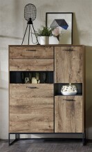 Wohnwand >Manhattan< in Haveleiche Cognac -...
