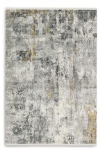 Teppich in Anthrazit/Creme Allover - 290x200x0,6 (LxBxH)