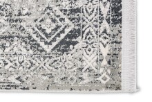 Teppich in Grau/Creme Bordüre aus 50% Viskose, 50% Acryl - 290x200x0,6cm (LxBxH)