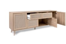 Sideboard >Kuta< in Braun - 180x71x40cm (BxHxT)