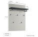Wandgarderobe >Pianura< in Weiß/Hochglanz - 80x115x27.6cm (BxHxT)
