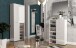Schuhschrank >Glossy< in Weiß Hochglanz - 80x200x34cm (BxHxT)