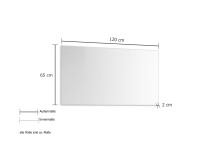 Wandspiegel >Glossy< in Weiß - 120x65x2cm...