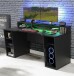Schreibtisch >Tamas< in Schwarz/matt - 160x91,1x72cm (BxHxT)