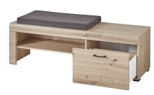 Sitzbank >Wally< in Artisan Eiche aus MDF - 140x48x38cm (BxHxT)