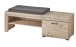 Sitzbank >Wally< in Artisan Eiche aus MDF - 140x48x38cm (BxHxT)