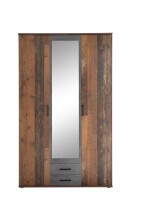 Kleiderschrank >Cilli< in Old Style - 120x197x54cm (BxHxT)