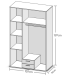 Kleiderschrank >Cilli< in Old Style - 120x197x54cm (BxHxT)