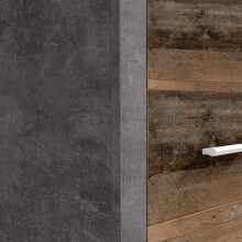 Kleiderschrank >Stern< in Betonoxid - 151x198x55cm (BxHxT)