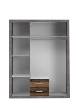 Kleiderschrank >Stern< in Betonoxid - 151x198x55cm (BxHxT)