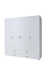 Kleiderschrank >Hamina< in Weiß -...